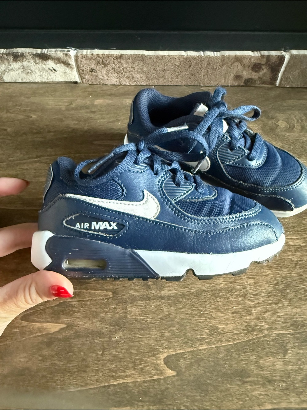 Nike Air Max Toddler Low Top Sneakers Blue/White Leather US 9C